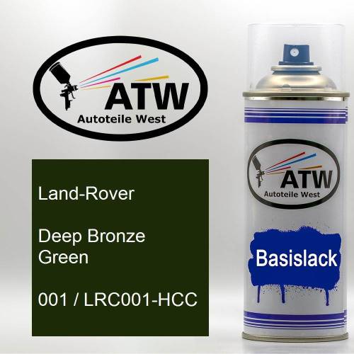 Land-Rover, Deep Bronze Green, 001 / LRC001-HCC: 400ml Sprühdose, von ATW Autoteile West.